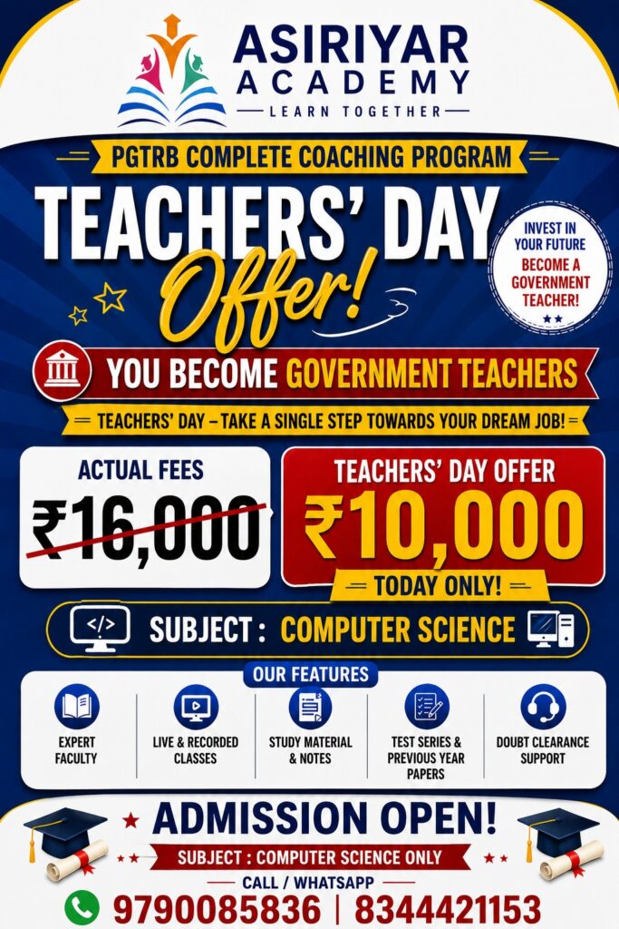 TEACHER'S DAY OFFER - UGC NET, TN SET COACHING IN TAMILNADU